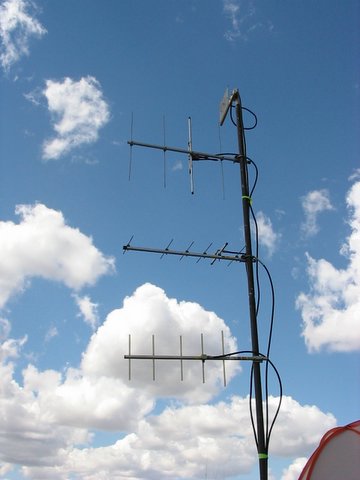 view of antennas on mast